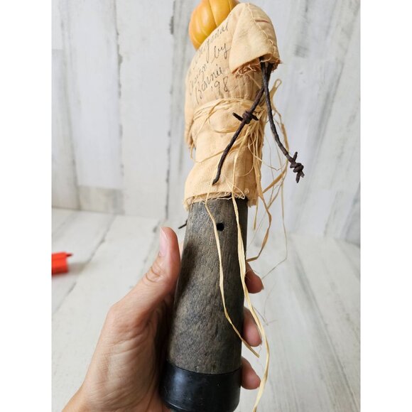 Vintage bonnie artisan skeleton pumpkin Halloween decor unique original design d - Picture 6 of 10